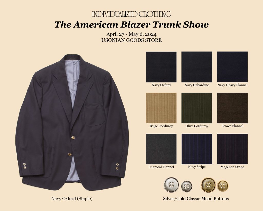 THE AMERICAN BLAZER TRUNK SHOW 2024 | USONIAN GOODS STORE